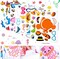 48 Sheets Ocean Stickers for Kids, Make Your Own Under The Sea Life Stickers for Ocean Party Favors Summer Beach Crafts Activities Mermaid Party